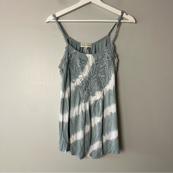 Knox Rose Diagonal Stripe Spaghetti Strap Tank Medium - Picture 1 of 5